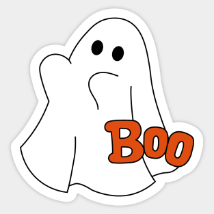 Halloween Cute Little Ghost Saying Boo Sticker